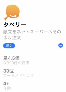 タベリーの評価